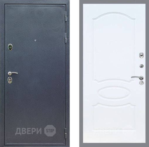 Входная металлическая Дверь Стоп СИЛЬВЕР ФЛ-128 Белый ясень в Пущино