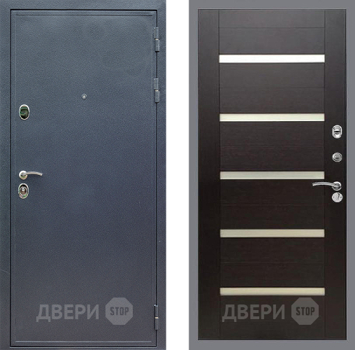 Входная металлическая Дверь Стоп СИЛЬВЕР СБ-14 венге поперечный в Пущино