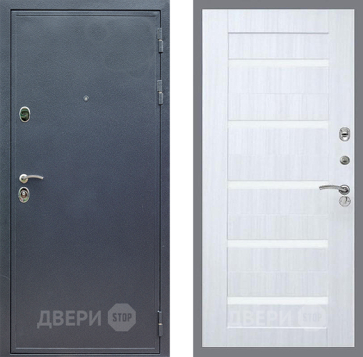 Входная металлическая Дверь Стоп СИЛЬВЕР СБ-14 Сандал белый в Пущино