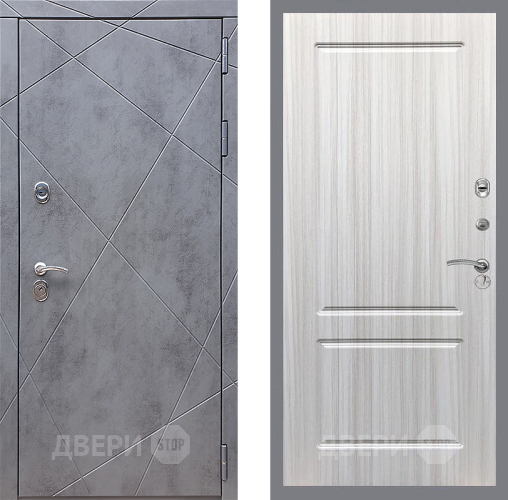 Входная металлическая Дверь Стоп Лучи ФЛ-117 Сандал белый в Пущино