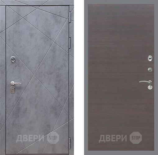 Входная металлическая Дверь Стоп Лучи Гладкая венге поперечный в Пущино