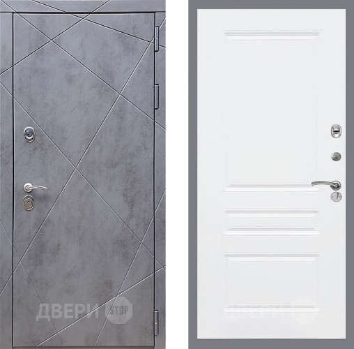 Входная металлическая Дверь Стоп Лучи ФЛ-243 Силк Сноу в Пущино