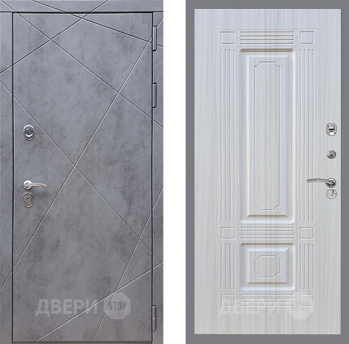 Входная металлическая Дверь Стоп Лучи ФЛ-2 Сандал белый в Пущино