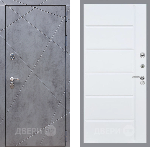 Входная металлическая Дверь Стоп Лучи ФЛ-102 Белый ясень в Пущино