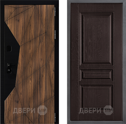 Входная металлическая Дверь Дверной континент ДК-11 ФЛ-243 Дуб шоколадный в Пущино