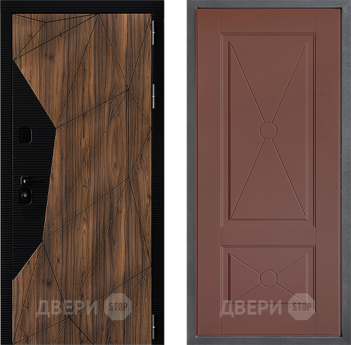 Входная металлическая Дверь Дверной континент ДК-11 ФЛ-617 Ясень шоколадный в Пущино