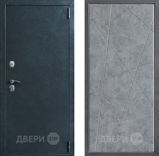 Входная металлическая Дверь Дверной континент ДК-70 Дизайн ФЛ-655 Бетон серый в Пущино