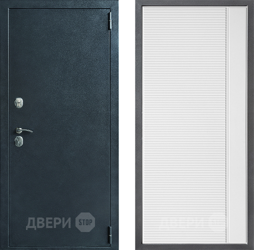 Входная металлическая Дверь Дверной континент ДК-70 Дизайн ФЛ-757 Белое Стекло Софт милк в Пущино