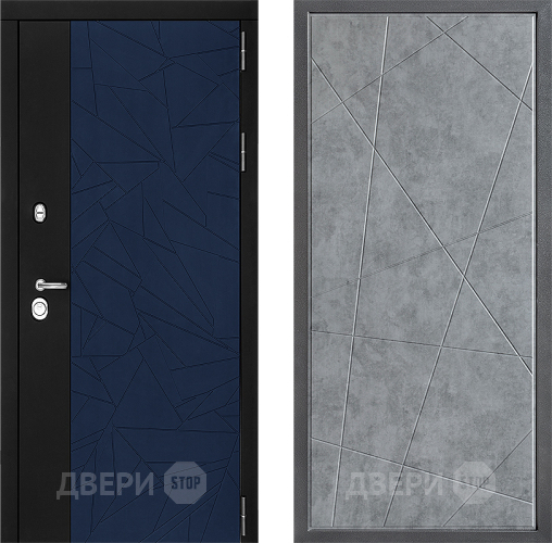 Входная металлическая Дверь Дверной континент ДК-9 ФЛ-655 Бетон серый в Пущино