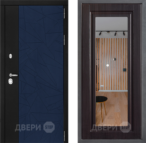 Дверь Дверной континент ДК-9 ФЛЗ Зеркало Венге в Пущино