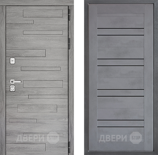 Входная металлическая Дверь Дверной континент ДК-10 ФЛ-49 Бетон серый в Пущино