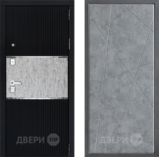 Входная металлическая Дверь Дверной континент ДК-13 ФЛ-655 Бетон серый в Пущино