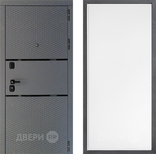 Входная металлическая Дверь Дверной континент Диамант Дизайн ФЛ-649 Белый софт в Пущино