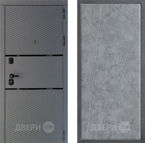 Входная металлическая Дверь Дверной континент Диамант Дизайн ФЛ-655 Бетон серый в Пущино