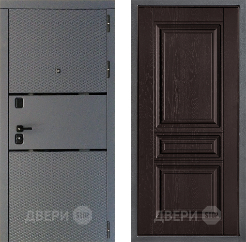 Входная металлическая Дверь Дверной континент Диамант Дизайн ФЛ-243 Дуб шоколадный в Пущино