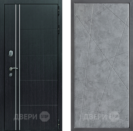 Дверь Дверной континент Теплолюкс Дизайн ФЛ-655 Бетон серый в Пущино