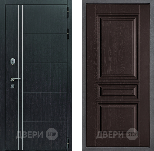 Входная металлическая Дверь Дверной континент Теплолюкс Дизайн ФЛ-243 Дуб шоколадный в Пущино