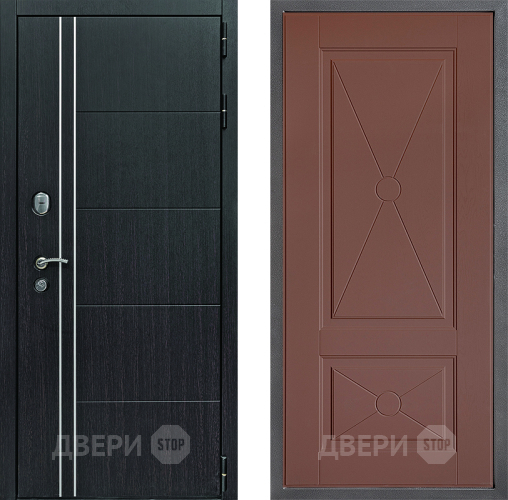 Входная металлическая Дверь Дверной континент Теплолюкс Дизайн ФЛ-617 Ясень шоколадный в Пущино