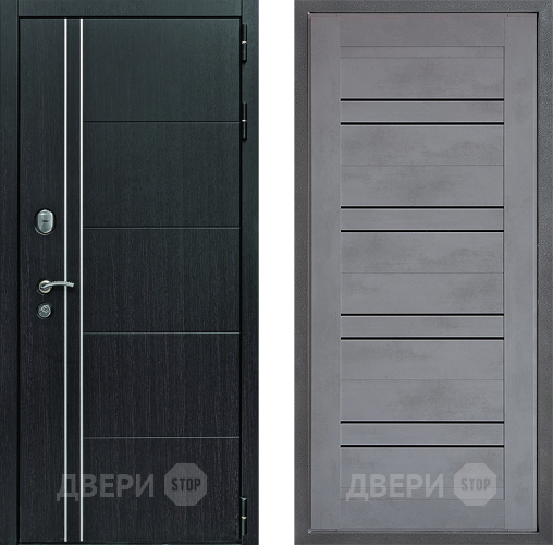 Входная металлическая Дверь Дверной континент Теплолюкс Дизайн ФЛ-49 Бетон серый в Пущино
