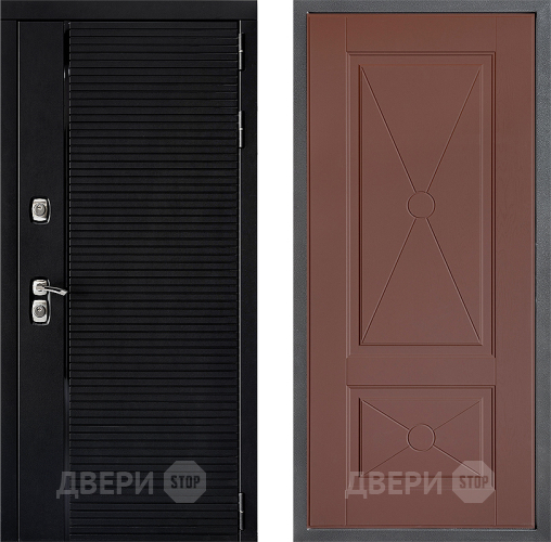 Входная металлическая Дверь Дверной континент ДК-1 ФЛ-617 Ясень шоколадный в Пущино