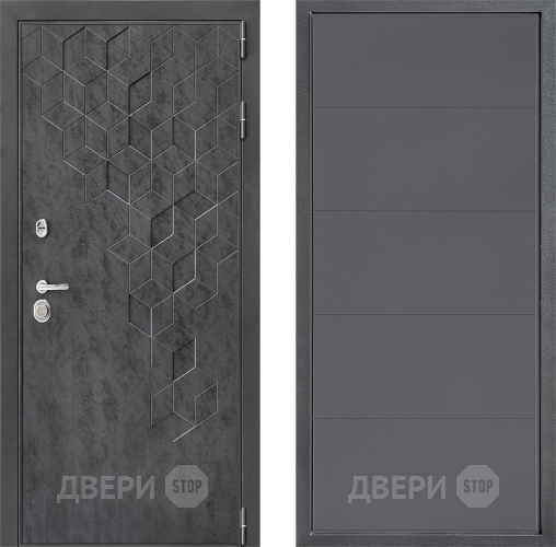 Входная металлическая Дверь Дверной континент ДК-3/713 ФЛ-649 Графит софт в Пущино
