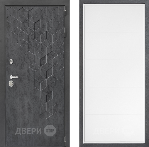 Входная металлическая Дверь Дверной континент ДК-3/713 ФЛ-649 Белый софт в Пущино
