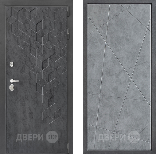 Входная металлическая Дверь Дверной континент ДК-3/713 ФЛ-655 Бетон серый в Пущино