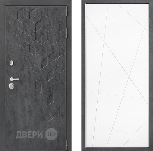 Входная металлическая Дверь Дверной континент ДК-3/713 ФЛ-655 Белый софт в Пущино