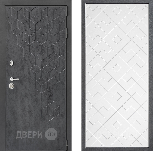 Входная металлическая Дверь Дверной континент ДК-3/713 ФЛ-Тиффани Белый софт в Пущино