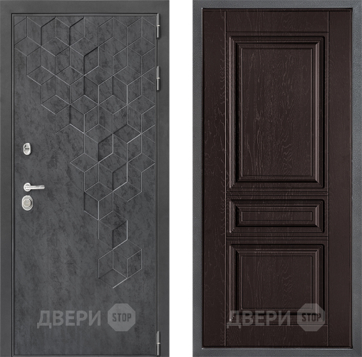 Входная металлическая Дверь Дверной континент ДК-3/713 ФЛ-243 Дуб шоколадный в Пущино