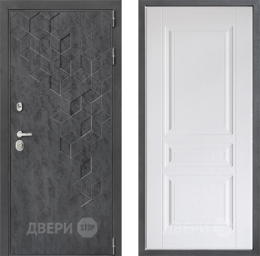 Входная металлическая Дверь Дверной континент ДК-3/713 ФЛ-243 Альберо Браш серебро в Пущино