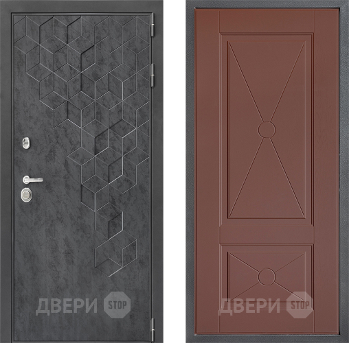 Входная металлическая Дверь Дверной континент ДК-3/713 ФЛ-617 Ясень шоколадный в Пущино