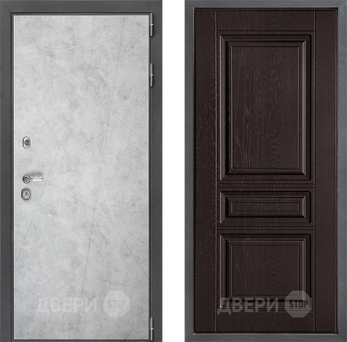 Входная металлическая Дверь Дверной континент ДК-3/743 ФЛ-243 Дуб шоколадный в Пущино