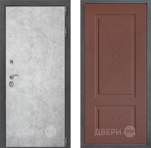 Входная металлическая Дверь Дверной континент ДК-3/743 ФЛ-617 Ясень шоколадный в Пущино