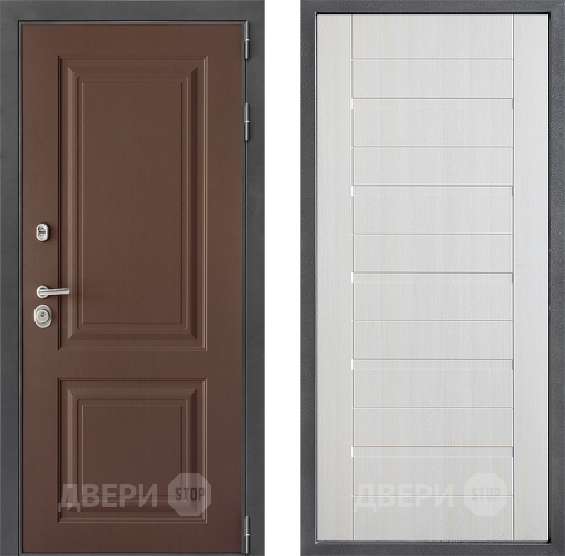 Входная металлическая Дверь Дверной континент ДК-3/729 ФЛ-70 Лиственница белая в Пущино