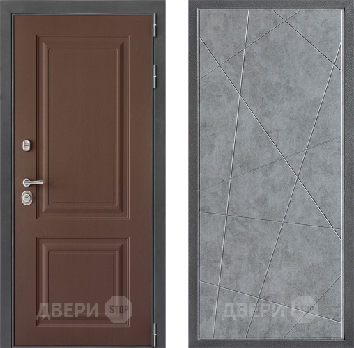 Входная металлическая Дверь Дверной континент ДК-3/729 ФЛ-655 Бетон серый в Пущино