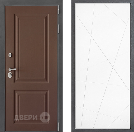 Входная металлическая Дверь Дверной континент ДК-3/729 ФЛ-655 Белый софт в Пущино