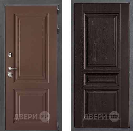 Входная металлическая Дверь Дверной континент ДК-3/729 ФЛ-243 Дуб шоколадный в Пущино