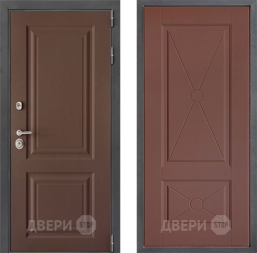 Входная металлическая Дверь Дверной континент ДК-3/729 ФЛ-617 Ясень шоколадный в Пущино