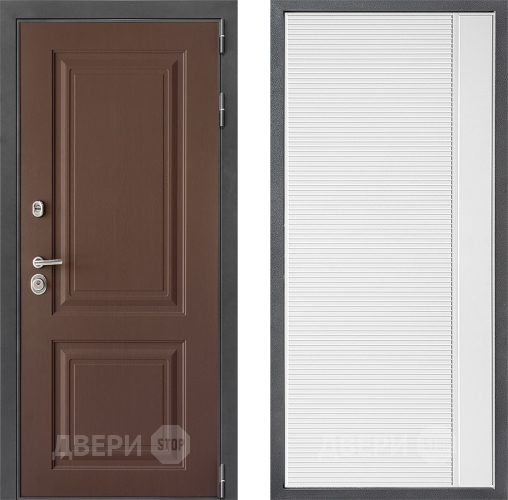 Входная металлическая Дверь Дверной континент ДК-3/729 ФЛ-757 Белое Стекло Софт милк в Пущино