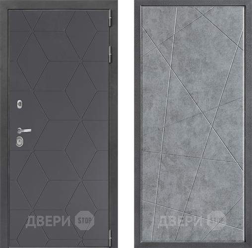 Входная металлическая Дверь Дверной континент ДК-3/744 ФЛ-655 Бетон серый в Пущино