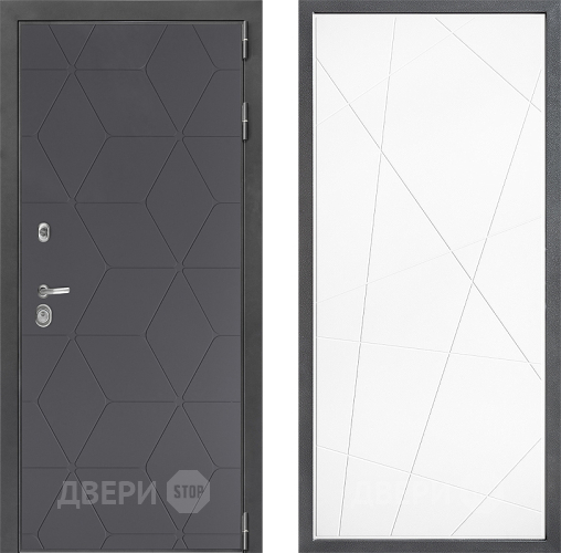 Входная металлическая Дверь Дверной континент ДК-3/744 ФЛ-655 Белый софт в Пущино