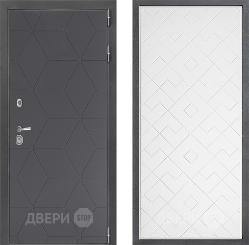 Входная металлическая Дверь Дверной континент ДК-3/744 ФЛ-Тиффани Белый софт в Пущино