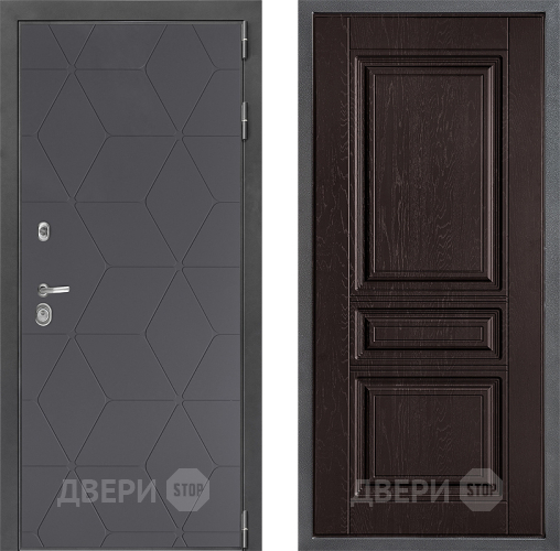 Входная металлическая Дверь Дверной континент ДК-3/744 ФЛ-243 Дуб шоколадный в Пущино