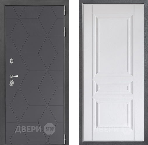Входная металлическая Дверь Дверной континент ДК-3/744 ФЛ-243 Альберо Браш серебро в Пущино
