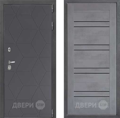 Входная металлическая Дверь Дверной континент ДК-3/744 ФЛ-49 Бетон серый в Пущино