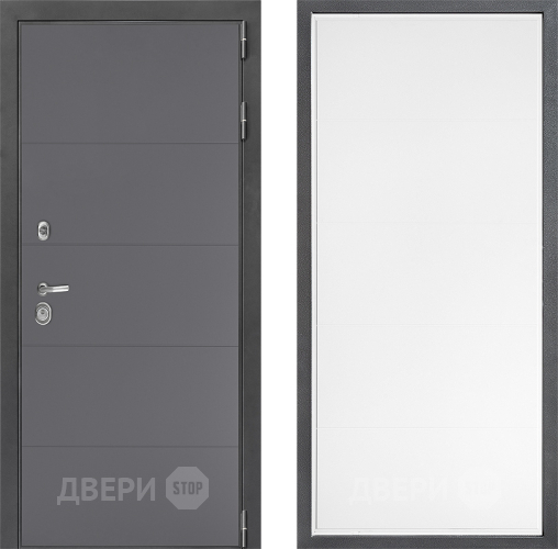 Входная металлическая Дверь Дверной континент ДК-3/649 ФЛ-649 Белый софт в Пущино