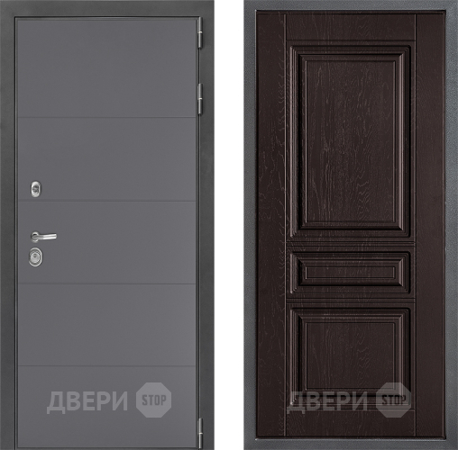Входная металлическая Дверь Дверной континент ДК-3/649 ФЛ-243 Дуб шоколадный в Пущино