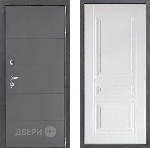 Входная металлическая Дверь Дверной континент ДК-3/649 ФЛ-243 Альберо Браш серебро в Пущино