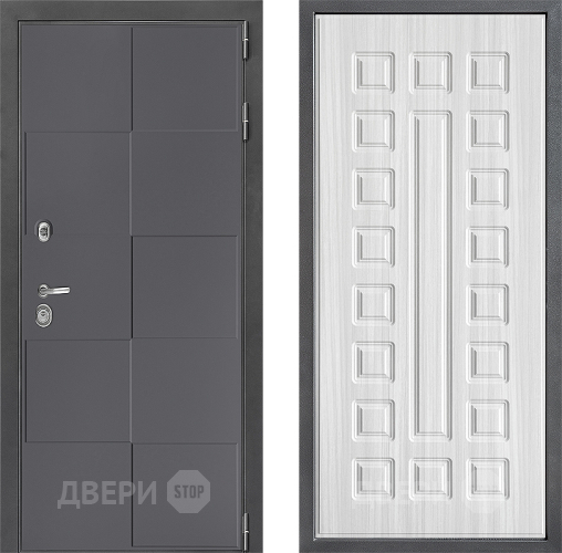 Входная металлическая Дверь Дверной континент ДК-3/606 ФЛ-183 Сандал белый в Пущино